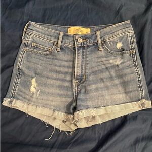 Hollister Blue Distressed Jean Shorts